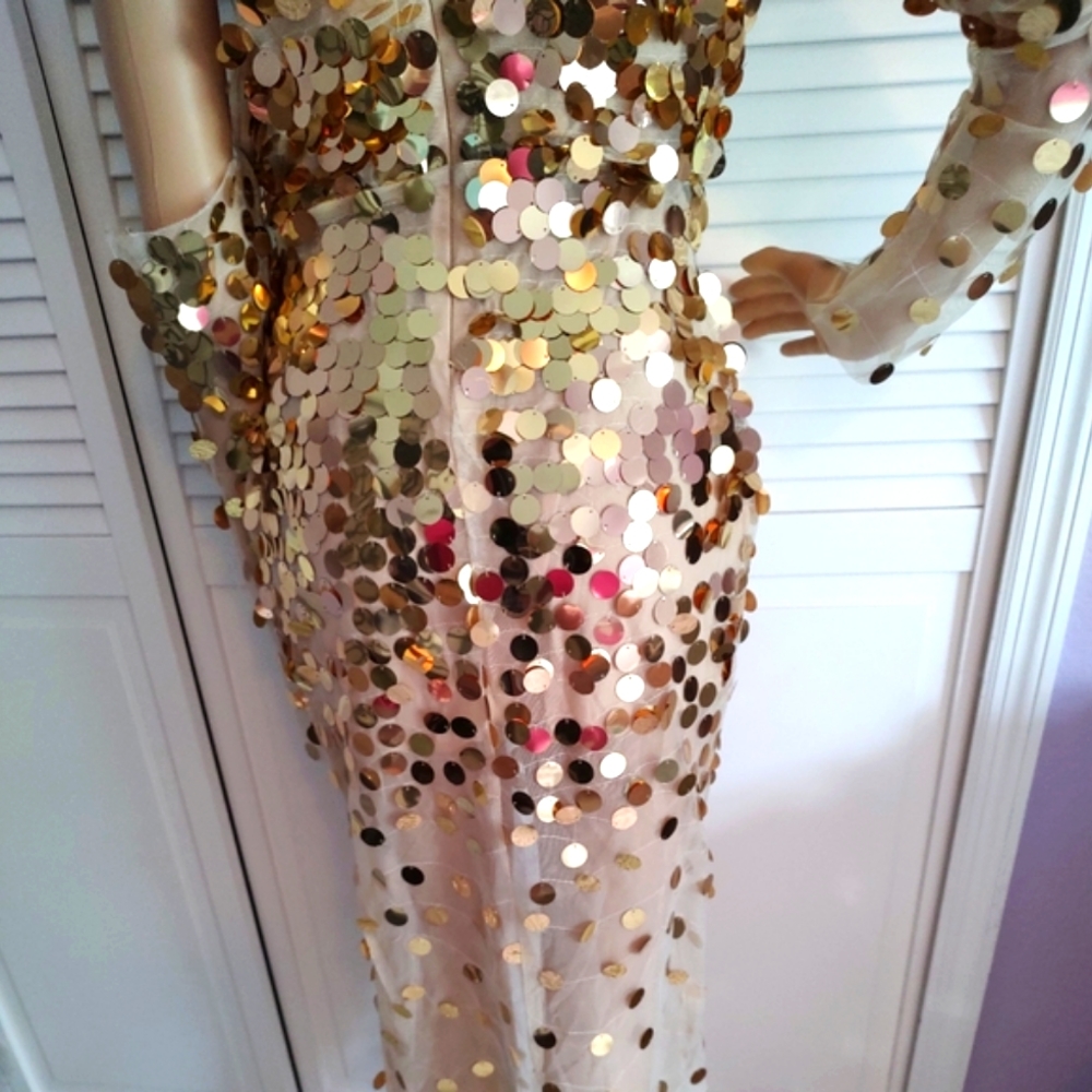 Sexy sheer metallic gown - Picture 7 of 16